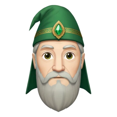 albus dumbledore from harry potter with green turkish fez hat and decorative motifs sticker