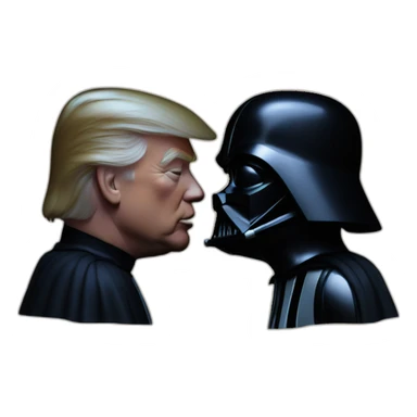 Donald trump kissing darth Vader pov sticker