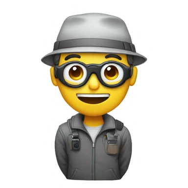 BLIND MAN whith photocamera sticker