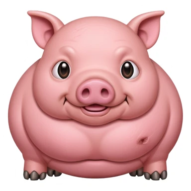 pig with a big stomach sticker