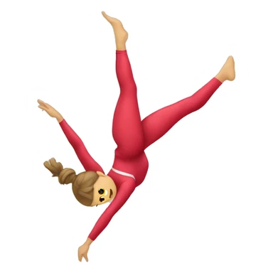 Femme fesant de la gymnastique sur des bars asymétrique  sticker