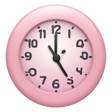 A pastel pink clock timer sticker