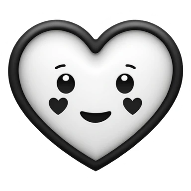 heart black and white doodle  sticker