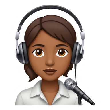 Singer wearing a headset mic sticker