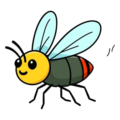 A fly farting sticker