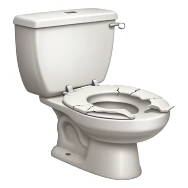 destroyed toilet seat sticker