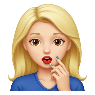 Girl biting her nail seductively sticker
