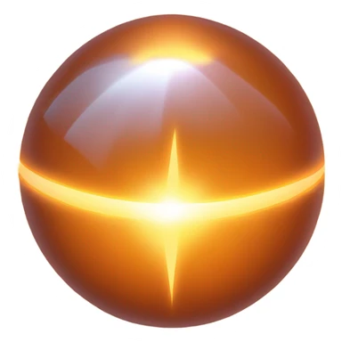 Glowing orange orb rays of light sticker