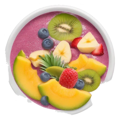 Smoothie bowl with tropical fruits sticker