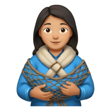 Inuit with nets home sticker