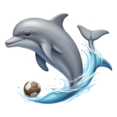 Dolphin playing football sticker