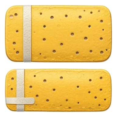 used adhesive bandage with yellow grime sticker