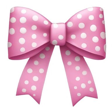 pink bow with white dots sticker