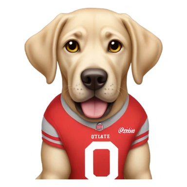 Labrador dog with Ohio state buckeyes jersey  sticker