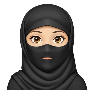 girl wearing niqab sticker