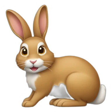 écureuil avec un lapin sticker