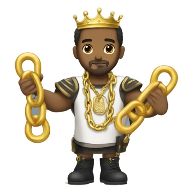 Drakes the ruler holding a golden pedal chain  sticker