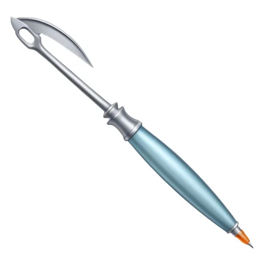 icon of scalpel and silicone breast implant sticker