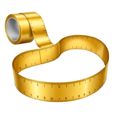In Measure tape in gold for designers  sticker