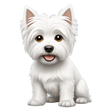 white west highland terrier small dog sticker
