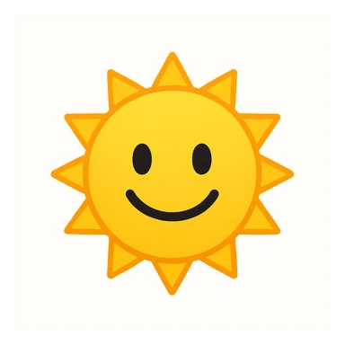 yellow sun emoji sticker