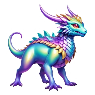 Epic divine legendary complex detailed iridescent gradients aesthetic-Fakémon-creature sticker