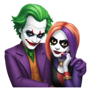 joker and harley quinn sticker