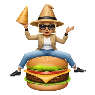  twerking on a burger cuh sticker