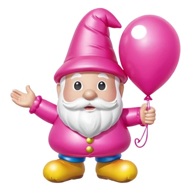   jeff koons style SPAM garden gnome inflatable balloon art sticker