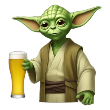 Yoda drink à beer sticker