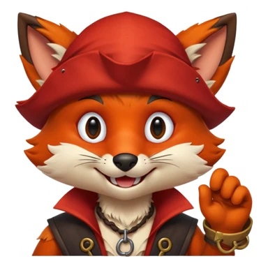 Foxy the pirate fox sticker