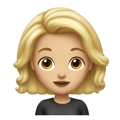 Memoji blonde girl sticker