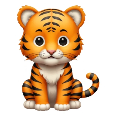 Super cute small tiger cub sticker