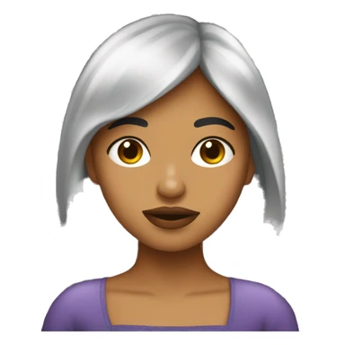 Una chica pequeña con la boca estilo kiss  sticker