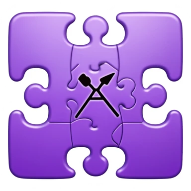 purple puzzel piece autism symbol sticker