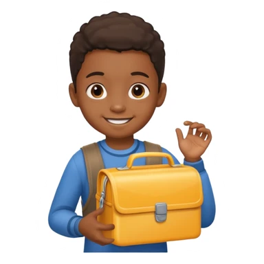 balck child with lunchbox sticker