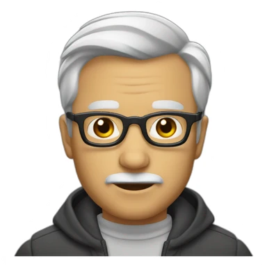 homme chauve à lunettes sticker