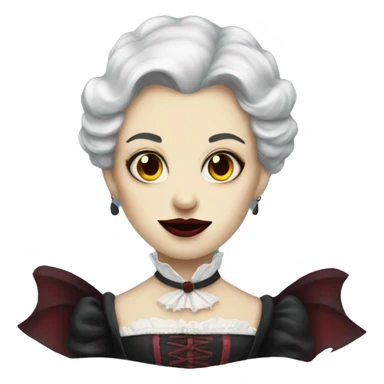 victorian lady vampire sticker