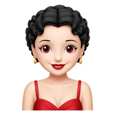 Betty boop, red dress sticker