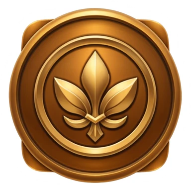 league of legends rank icon bronze shiny stylized simple emoji style sticker
