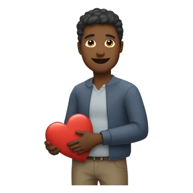 Father holds his  big heart in his arm sticker