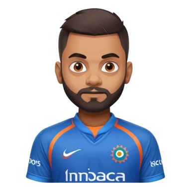 Virat Kohli wearing Indian jersey 18 sticker
