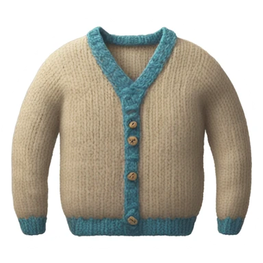 half knit sweater with knitting needles sticker