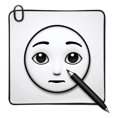 paper and pen doodle sticker