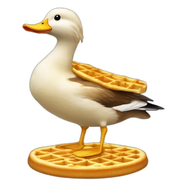 canard qui mange une gaufre sticker