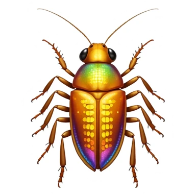 yellow bedazzled cockroach sticker