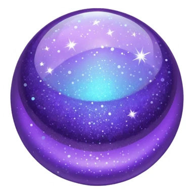 Glitter Purple and Cian plus sticker