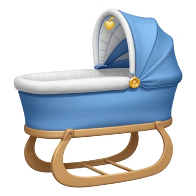 blue baby bassinet sticker