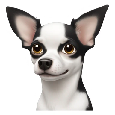 White and black chihuahua  sticker