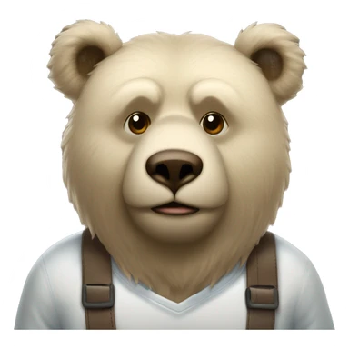 Un ours avec un cours dans les bars et des cœur autour de lui sticker